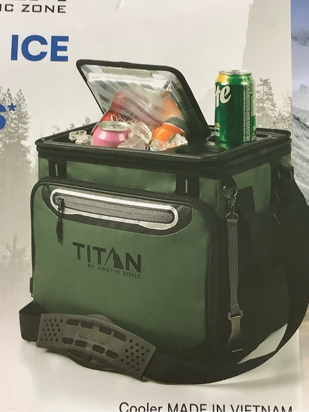 TITAN 40 Cans by Arctic Zone Green Soft Cooler Bag